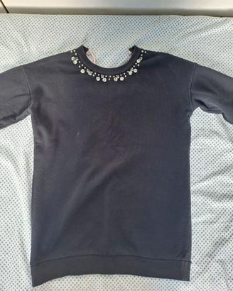 Maglione Donna Knitted Pullover Motivi Blu M