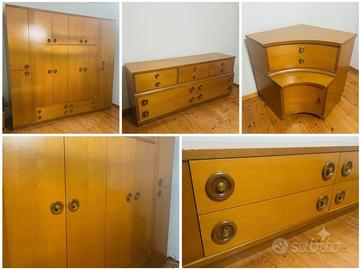 Camera da Letto Vintage Anni '70 Legno Massiccio