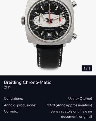 Raro Breitling Chrono-Matic ref 2111 anni 70