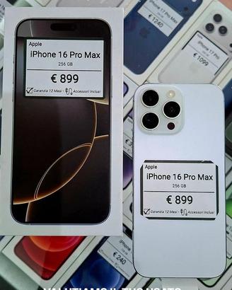 IPHONE 16 PRO MAX 256GB bianco