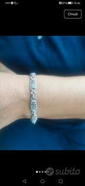 bracciale argento 925 con  zirconi
