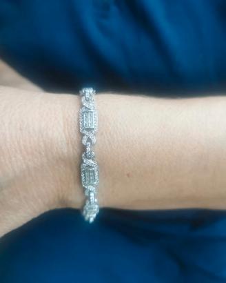 bracciale argento 925 con  zirconi