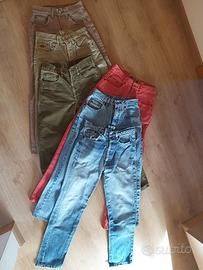 Stock 6 paia jeans e velluto bimbo-bimba
