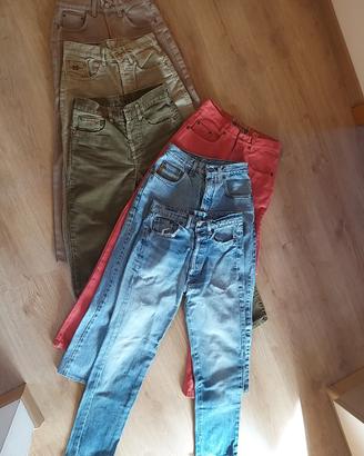 Stock 6 paia jeans e velluto bimbo-bimba