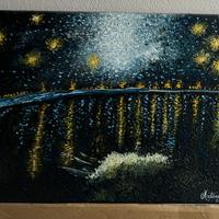Quadro notte sul rodano