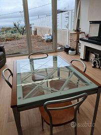 tavolo calligaris in cristallo