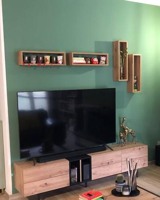 SET DI 4 CUBI DA PARETE ROVERE RUSTICO