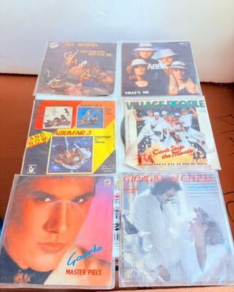 6 Dischi in vinile 45 giri vintage sigillati anni