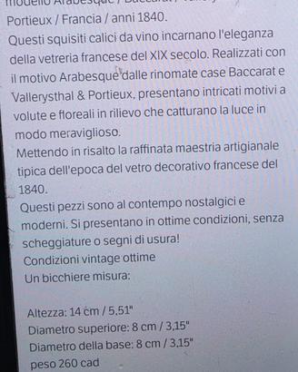 Set 12 calici 1984 vintage 