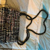 Borsetta a spalla in tweed benetton