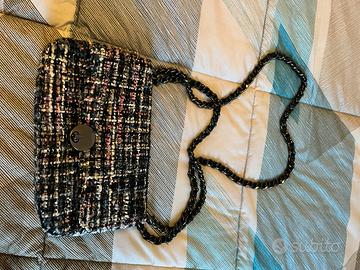 Borsetta a spalla in tweed benetton