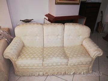 divano bianco tre posti vitange 