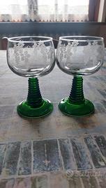 2 bicchieri da vino vintage