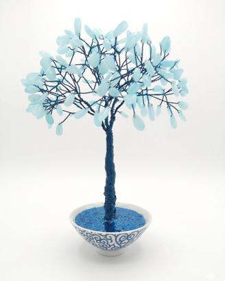 Alberello in rame e vetro fatto a mano