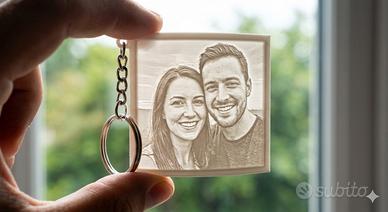 Portachiavi con tua Foto in 3D - idearegalo