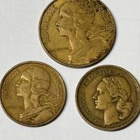 Lotto 3 Monete Francesi Vintage 1951–1969