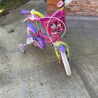 Bici Disney Minnie 12" per bambina con rotelle