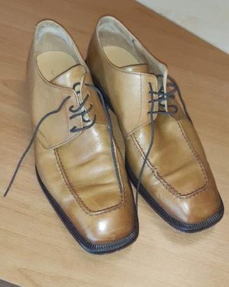 Scarpe pelle uomo color senape taglia 8,5 (43)