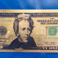 24k Gold USA 20 Dollar Bill Novelty New condition