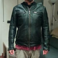 Giacca da moto estiva/autunnale in pelle tg L