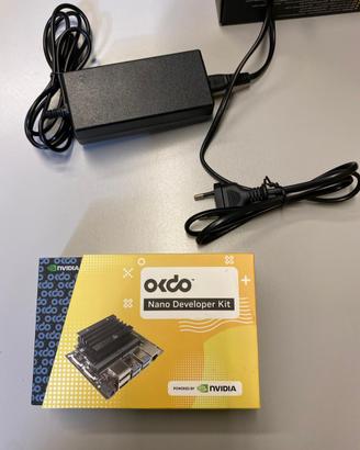 Jetson nano, con carrier e alimentatore