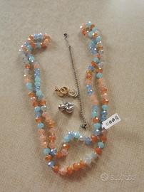 collana 3 paia orecchini i braccialetto 