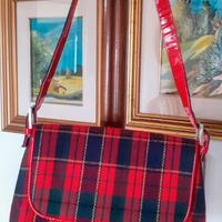 borsa da spalla donna  tartan anni 80