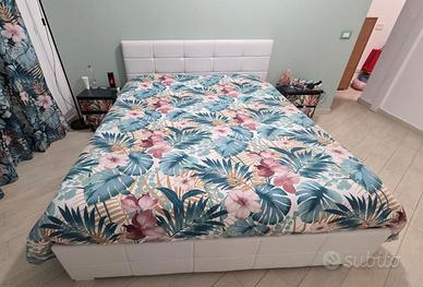 Letto Matrimoniale Contenitore bianco ecopel