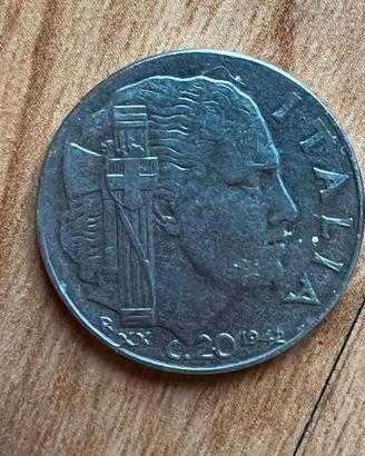 Moneta rara 1942 20 centesimi Vittorio Emanuele
