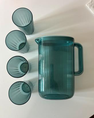 Set caraffa con 4 bicchieri