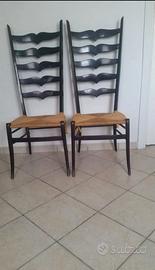 Coppia Sedie Schienale Alto Vintage Anni 50 /60