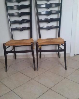 Coppia Sedie Schienale Alto Vintage Anni 50 /60