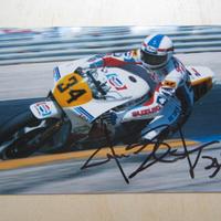 Kevin Schwantz con autografo su foto cm23x16