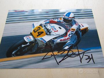 Kevin Schwantz con autografo su foto cm23x16