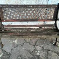 Panchina da giardino in ghisa e legno da restsuro