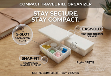 Scatola Porta Integratori/Pastiglie Compatta