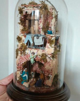 Presepe artigianale in sughero