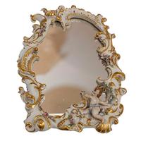 Delizioso specchietto porcellana vintage  LimogeS