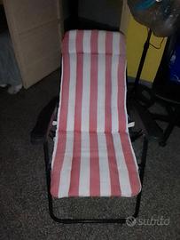 Sedia sdraio con imbottitura sfoderabile