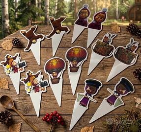 Set Cake Topper Masha e Orso – 12 pezzi