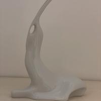 Statua Ceramica Royal Dux Antilope Bianca