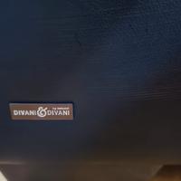 divano nero in pelle Divani & Divani