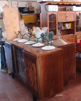 Credenze anni '50 stile provenzale legno rovere