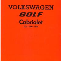 GOLF CABRIO BROCHURE ORIGINALE del 1982
