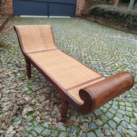 Chaise lounge impagliata