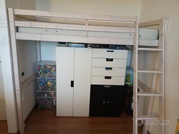 soppalco per mater singolo in legno