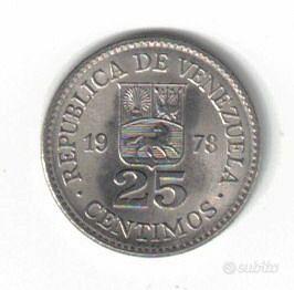 Moneta, Venezuela, 25 Centimos, 1978