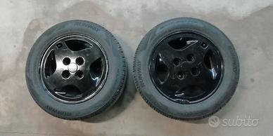 2 cerchi in lega UNO TURBO con pneumatici