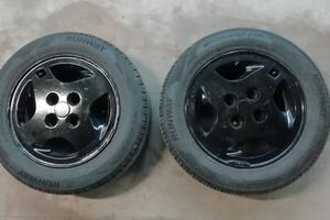 2 cerchi in lega UNO TURBO con pneumatici