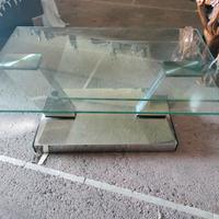 tavolo con vetro cristallo temperato 